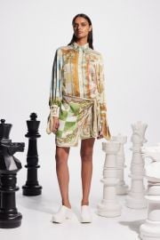 Alemais Checkmate Silk Mini Dress - Multi Garmentory at Garmentory